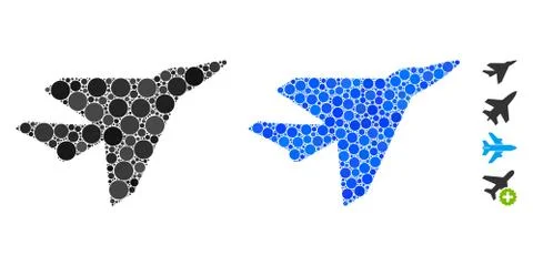 Intercepter Mosaic Icon of Circle Dots Stock Illustration