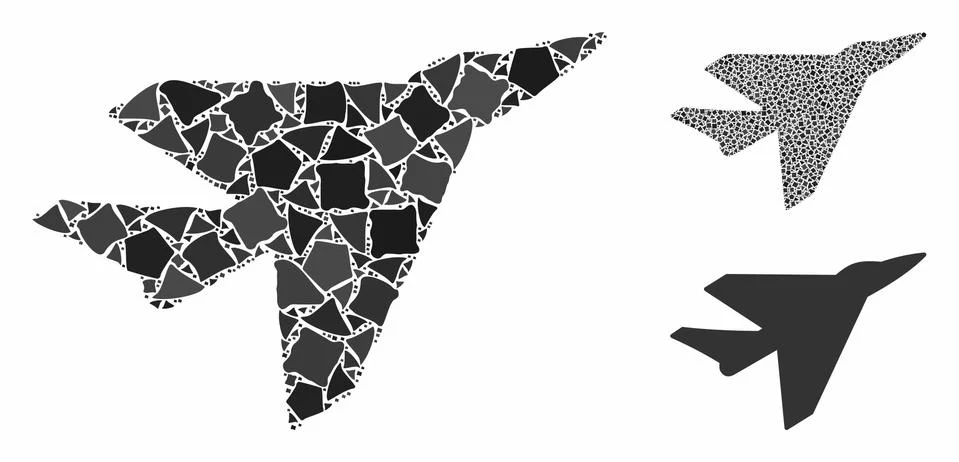 Intercepter Mosaic Icon of Humpy Parts Stock Illustration