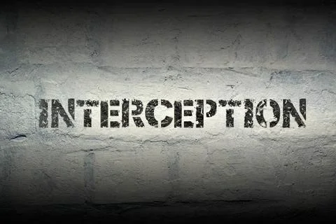 Interception word gr Stock Illustration