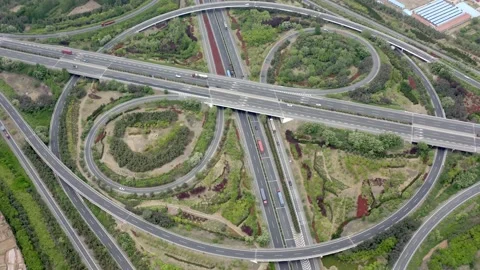 Interchange bridge of China Expressway Video stock 192875747