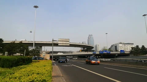 Interchange Bridge traffic Stock Footage 54807147
