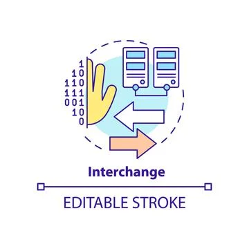 Interchange concept icon 库存插图