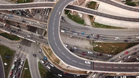 Interchange in Kuala-Lumpur Stock Footage 218262179