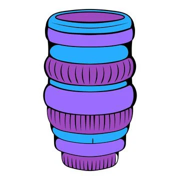 Interchangeable lens for camera icon cartoon Stock Illustration