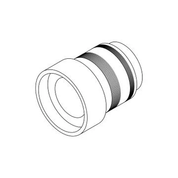 Interchangeable lens for camera icon Stock Illustration