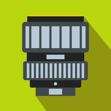 Interchangeable lens for camera icon Stock Illustration