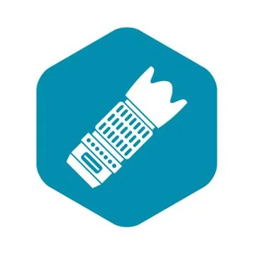 Interchangeable lens for camera icon, simple style Stock Illustration