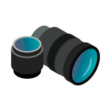 Interchangeable lens digital camera icon Illustrazione stock
