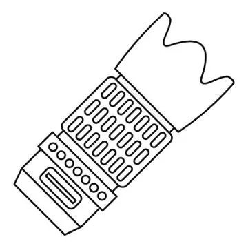 Interchangeable lens icon, outline style Stock Illustration