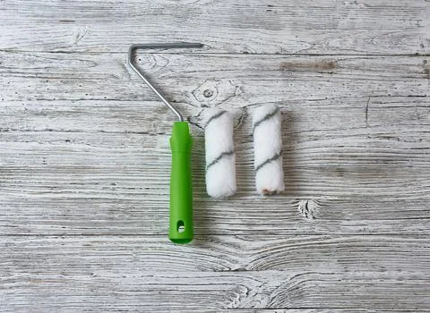 Interchangeable roller tips. Painting tool. Stock Photos