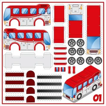 Intercity bus. Stock Illustration