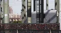 Intercity Express ICE Train Crossing Hohenzollern Bridge Cologne People Passing HD Footage