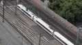Intercity Express ICE Train Movement Aerial View Rush Hour Busy City Transit Day HD Footage