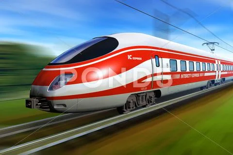 Intercity Express Stock Illustration ~ Graphic #12536520