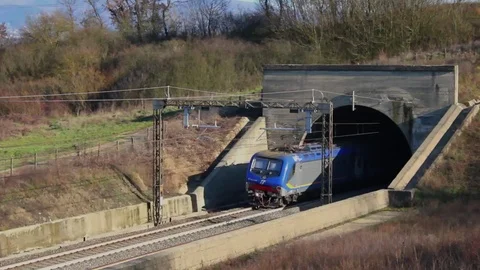 Intercity into a tunnel Video stock 72589541
