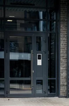 Intercom and security camera on wall Stock Photos