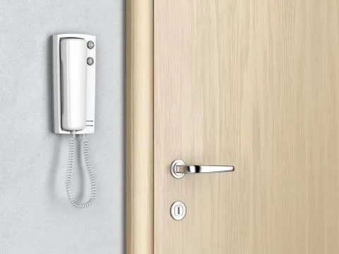 Intercom in the apartment Stock Illustration