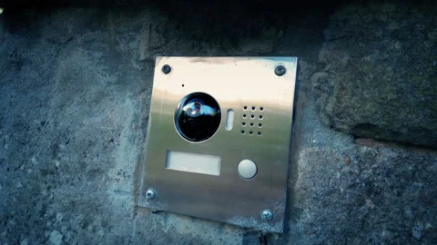Intercom Camera On Front Wall Of Property Stock Footage 227234213
