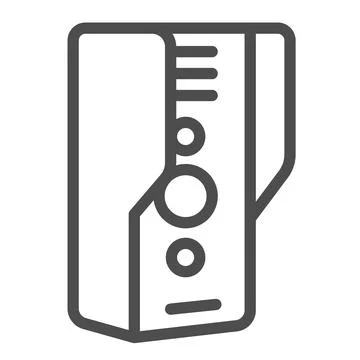 Intercom with camera, protection, security, cctv line icon, CCTV concept, home Illustrazione stock