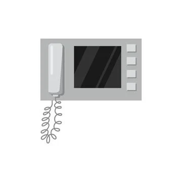 Intercom communication and surveillance device, vector illustration isolated. Stock Illustration
