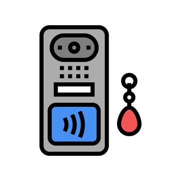 Intercom contactless color icon vector illustration Stock Illustration