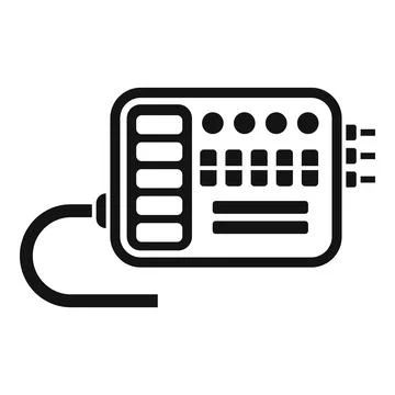 Intercom device control panel communication icon Illustrazione stock