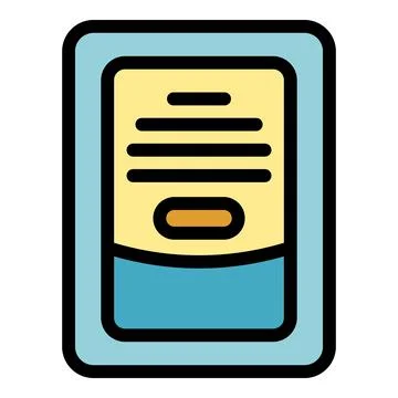 Intercom device displaying information and featuring a prominent button Ilustración de archivo