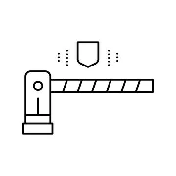 Intercom device line icon vector isolated illustration 스톡 일러스트