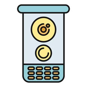 Intercom device providing home security and communication access Stock Illustration