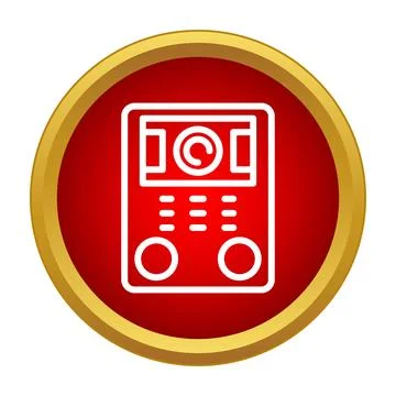 Intercom device representing door entry security system 스톡 일러스트