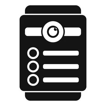 Intercom device showing digital display for communication Stock Illustration