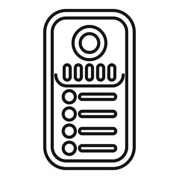 Intercom device showing digital display for communication Stock Illustration