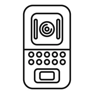 Intercom device showing security system icon Stock Illustration