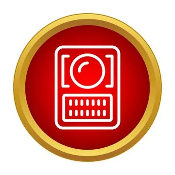 Intercom door phone security communication system icon Stock Illustration