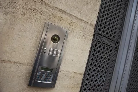 Intercom on a facade Stock Photos