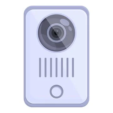 Intercom guard icon cartoon vector. Video door Stock Illustration