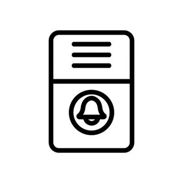 Intercom home system icon vector outline illustration Stock Illustration
