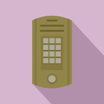 Intercom icon, flat style Stock Illustration