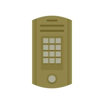 Intercom icon, flat style Stock Illustration