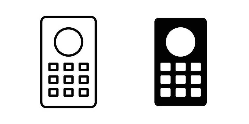 Intercom icon linear versions pack on white background Ilustración de archivo