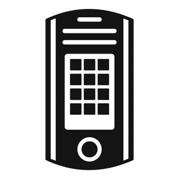 Intercom icon, simple style Stock Illustration