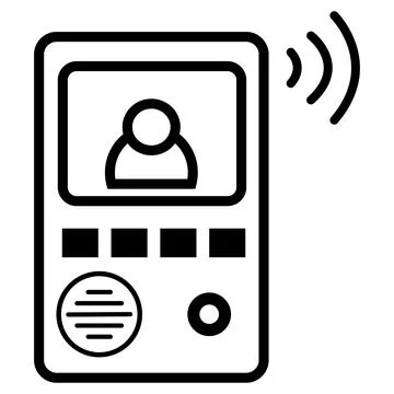 Intercom icon. Video intercom sign. Intercom device symbol. Illustrazione stock