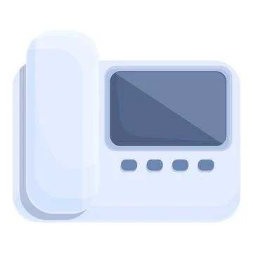 Intercom keypad icon cartoon . Video door Stock Illustration