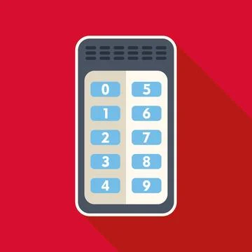 Intercom keypad icon for secure access system Stock Illustration