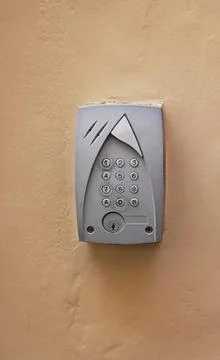 Intercom keypad Intercom system with keypad and security lock Copyright: x... Stock Photos