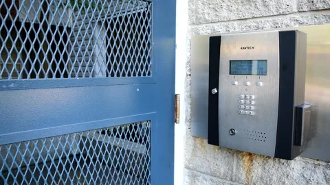 Intercom Paging System at Condo Building 스톡 동영상 143441248