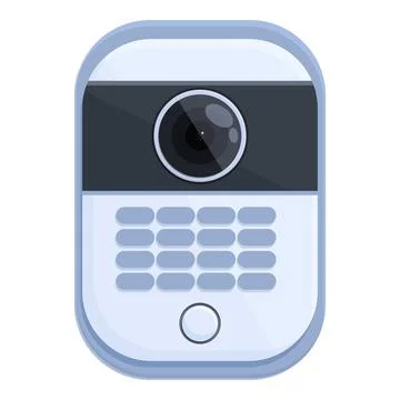 Intercom panel icon cartoon vector. Door system Illustrazione stock