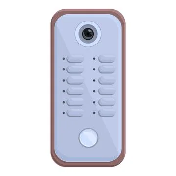 Intercom phone icon cartoon vector. Door system Illustrazione stock