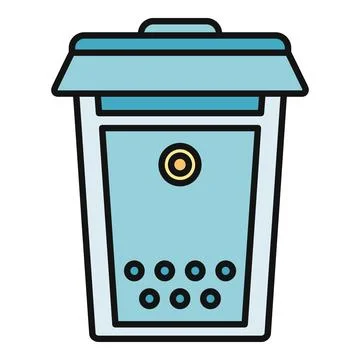 Intercom security doorbell system protecting smart home Stock Illustration