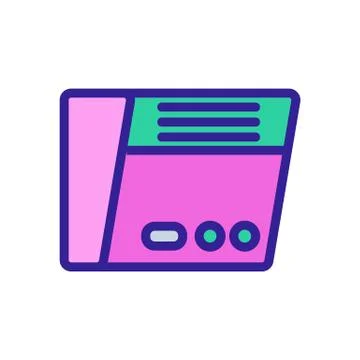 Intercom security gadget icon vector outline illustration Stock Illustration